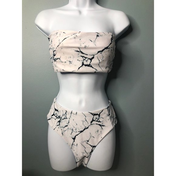 Zaful Other - Zaful Bikini set like new Black and white marble small 4